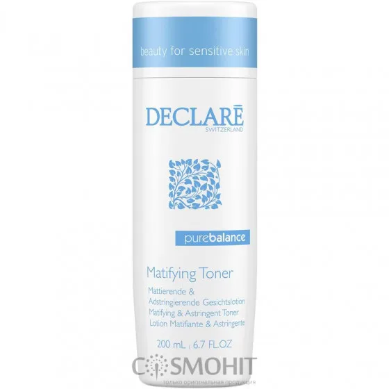 Лосьйон матуючий антисептичний для обличчя Declare Matifying & Astringent Toner 200 мл