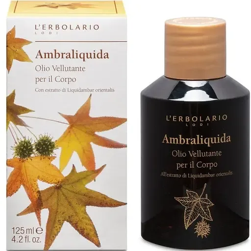 Шовковиста олія для тіла Амброве дерево L`Erbolario Ambraliquida Olio Vellutante Corpo 125 мл