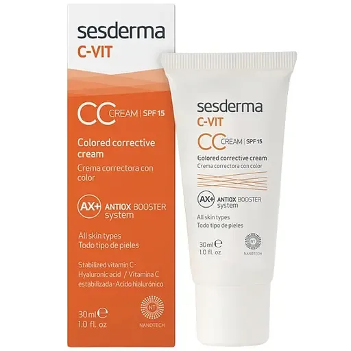 СС Крем коригувальний тон шкіри з вітаміном С Sesderma Laboratories C-Vit CC Cream SPF15 30 мл