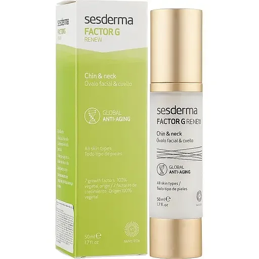 Омолоджуючий крем-гель для овалу обличчя і шиї Sesderma Laboratories Factor G Renew Chin Neck 50 мл