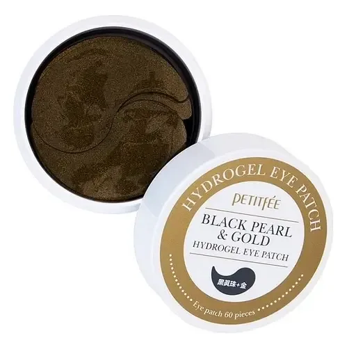 Гідрогелеві патчі для очей з золотом і чорним перлами Petitfee Black Pearl Gold Hydrogel Eye Patch 60 шт