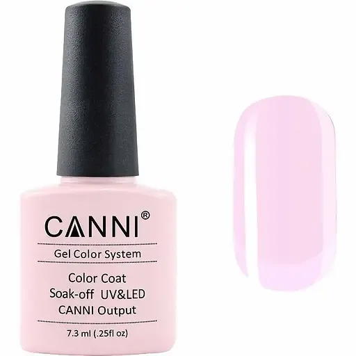 Гель-лак Canni Color Coat Soak-off UV&LED 96 бледный пастельно-розовый камуфляж 7.3 мл