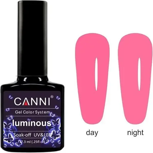 Гель-лак Canni Luminous №805, 7.3 мл літній рожевий/яскравий рожевий