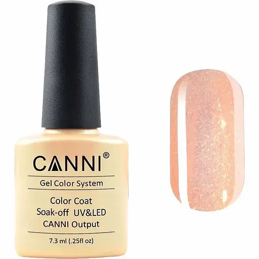 Гель-лак Canni Color Coat Soak-off UV&LED 195 кремовий з мікроблиском 7.3 мл