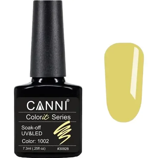 Гель-лак Canni Colorit 1002 канарковий 7.3 мл