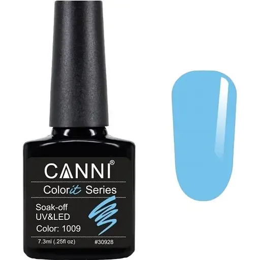 Гель-лак Canni Colorit 1009 небесно-блакитний 7.3 мл