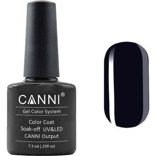 Гель-лак Canni Color Coat Soak-off UV&LED 132 темний антрацитовий 7.3 мл