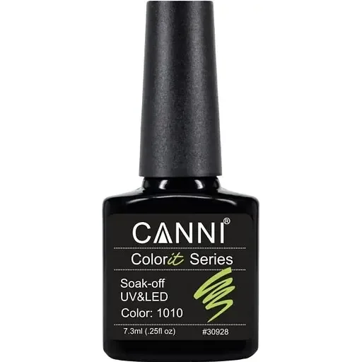 Гель-лак Canni Colorit 1010 жовто-салатовий 7.3 мл