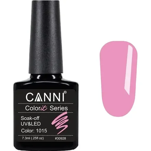 Гель-лак Canni Colorit 1015 рожевий Барбі 7.3 мл