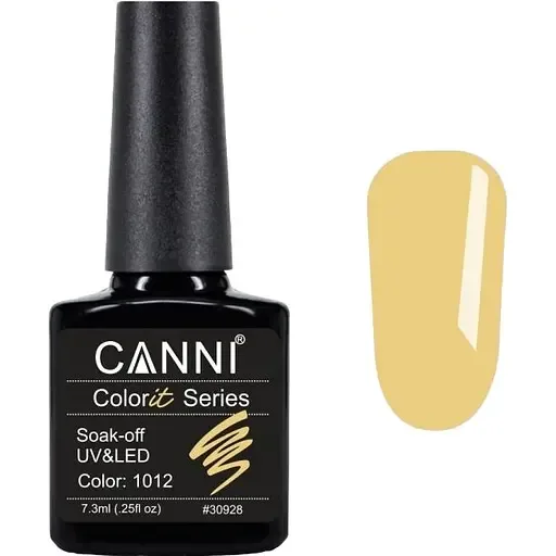 Гель-лак Canni Colorit 1012 банановий 7.3 мл