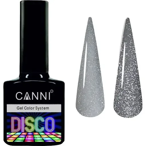 Світловідбиваючий гель-лак Canni Disco 3D flash №557 milky-gray 7.3 мл