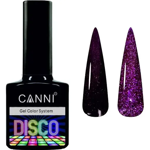 Світловідбиваючий гель-лак Canni Disco 3D flash №545 соковитий гранат 7.3 мл