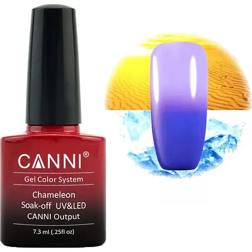 Термо гель-лак Canni 335 синій - світлий бузковий 7.3 мл