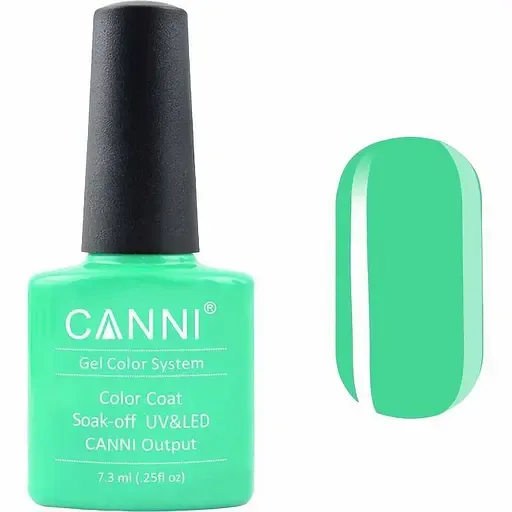 Гель-лак Canni Color Coat Soak-off UV&LED 159 яскрава м'ята 7.3 мл