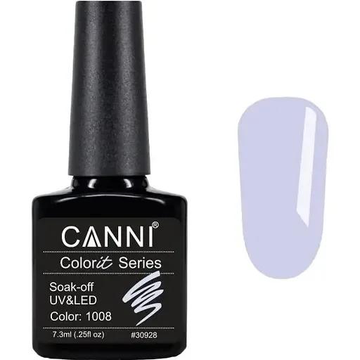 Гель-лак Canni Colorit 1008 світло-лавандовий 7.3 мл