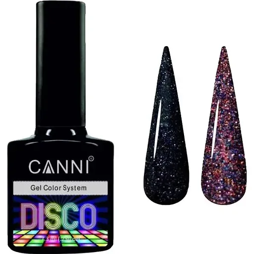 Світловідбиваючий гель-лак Canni Disco 3D flash №555 нічний феєрверк 7.3 мл