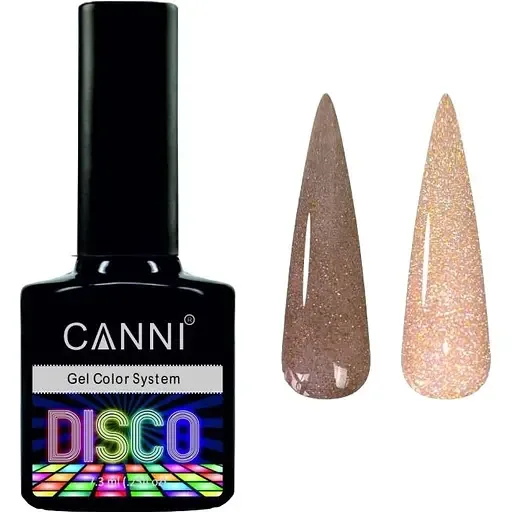 Світловідбиваючий гель-лак Canni Disco 3D flash №547 латте 7.3 мл