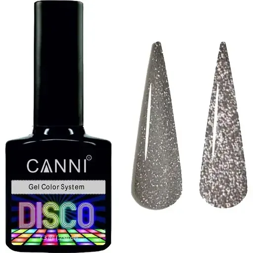 Світловідбиваючий гель-лак Canni Disco 3D flash №552 сірий опал 7.3 мл