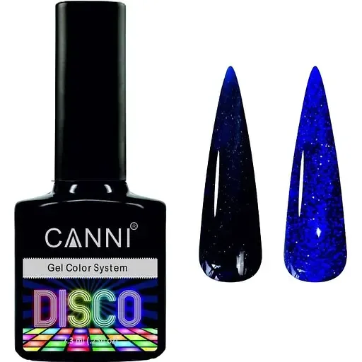 Світловідбиваючий гель-лак Canni Disco 3D flash №548 королівський синій 7.3 мл