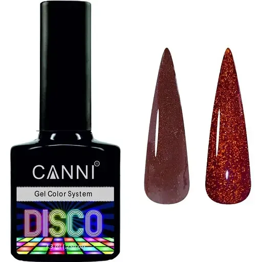 Світловідбиваючий гель-лак Canni Disco 3D flash №549 кава з молоком 7.3 мл