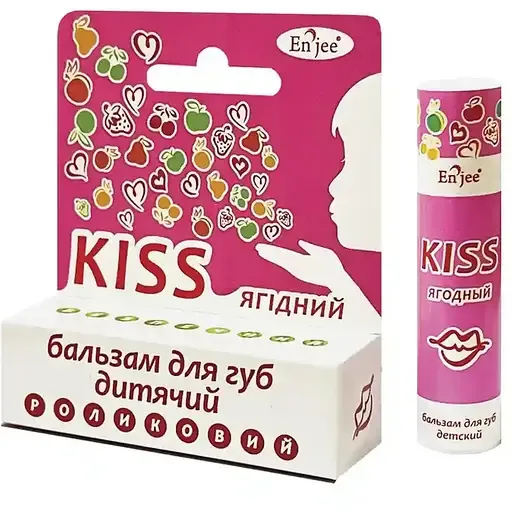 Роликовий дитячий бальзам для губ Enjee Kiss Ягідний 6 мл