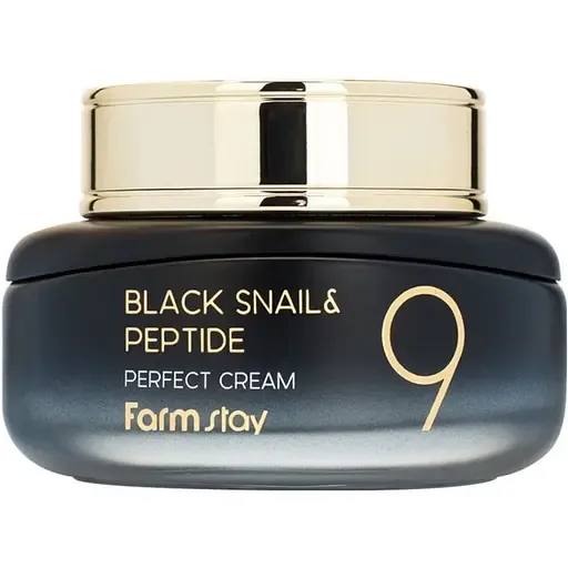 Крем антивіковий з екстрактом чорного равлика та пептидами FarmStay Black Snail & Peptide 9 Perfect Cream 55 мл