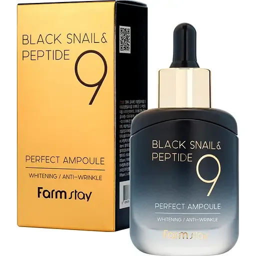Сироватка для обличчя FarmStay Black Snail & Peptide 9 Perfect Ampoule 35 мл