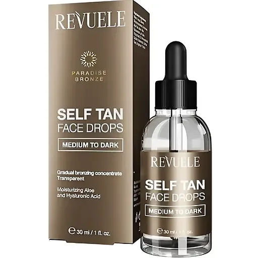 Краплі для автозасмаги обличчя Revuele Salf Tan Face Drop Medium To Dark 30 мл