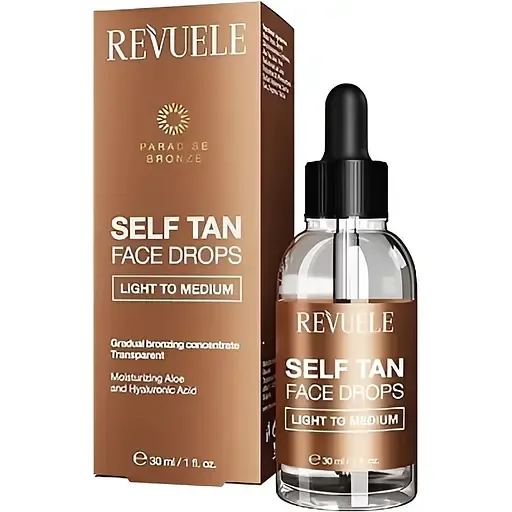 Краплі для автозасмаги обличчя Revuele Salf Tan Face Drop Light To Medium 30 мл