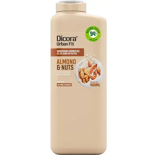 Живильний гель для душу Dicora Urban Fit Мигдаль та горіхи