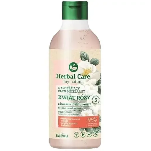 Міцелярна рідина для обличчя Farmona Herbal Care з гіалуроновою кислотою Квітка троянди 400 мл