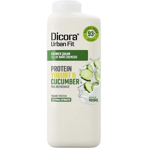 Крем-гель для душу Dicora Urban Fit Протеїновий йогурт та огірок