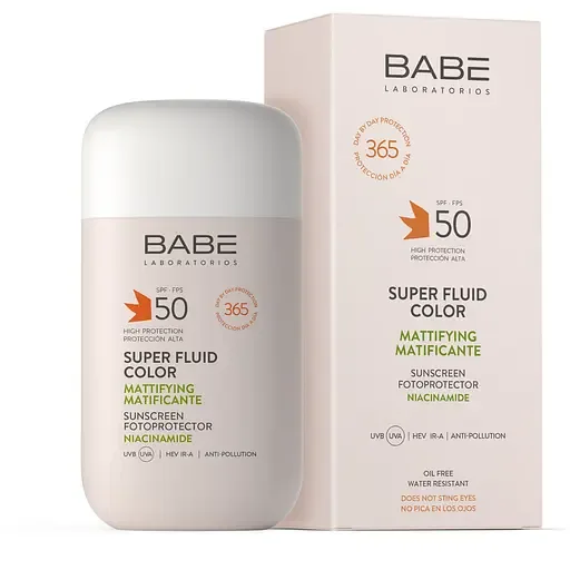 Сонцезахисний супер флюїд Babe Laboratorios Sun Protection SPF 50 з тонувальним ефектом 50 мл