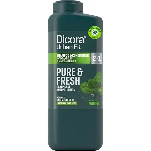 Шампунь-кондиціонер для волосся 2 в 1 Dicora Urban Fit від лупи 400 мл