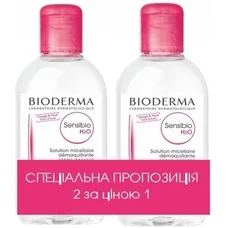 Набір Bioderma Дуо Сансибио Н2О мицелярный лосьон 2*250мл