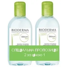 Набір Bioderma Себиом Н2О мицелярный лосьон 2*250 мл