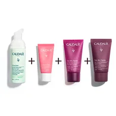 Набір Caudalie 2832-2 Summer Set Vinosource-Hydra (Vinoclean Мус для очищення обличчя 50 мл, Vinosource Hydra Крем-сорбет 15 мл, Soleil des Vignes гель-душ 30мл, Vinotherapist Крем для тіла 30 мл)