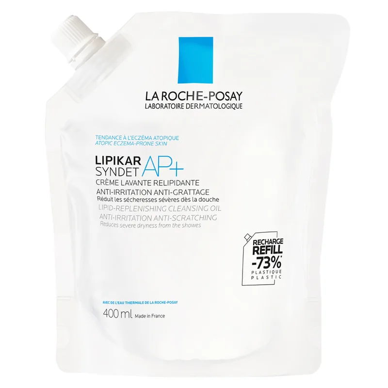 Крем-гель La Roche-Posay (Ля Рош-Позе) Lipikar Syndet AP+ очищуючий для сухої шкіри для немовлят, дітей і дорослих, рефіл 400 мл