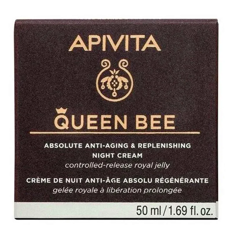 Нічний крем Apivita Queen Bee для комплексної антивікової та відновлюючої дії, 50 мл