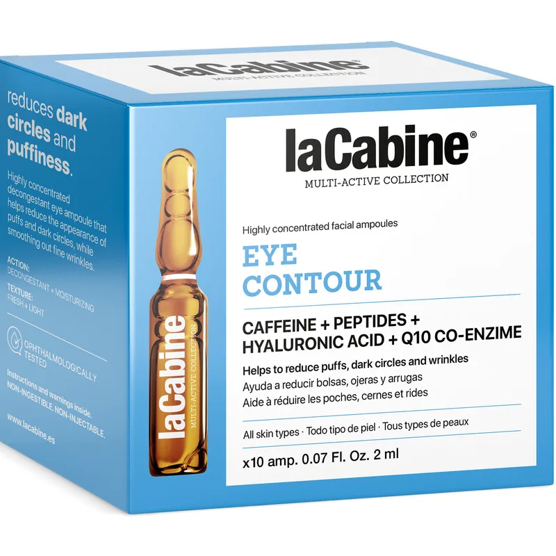 Висококонцентровані ампули для шкіри навколо очей LA CABINE (ЛаКабін) Eye Contour проти зморшок, набряків та темних кіл по 2 мл 10 шт