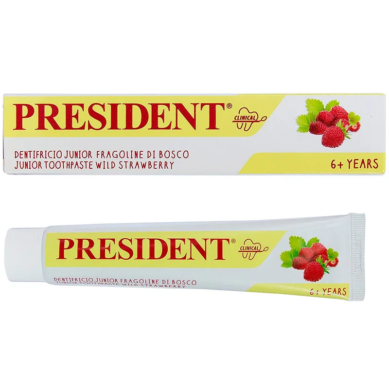 Зубна паста дитяча PRESIDENT (Президент) Junior дитяча Полуниця з 6 років 50 мл