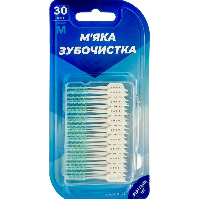 Зубочистки м'які GREENWICH (Грінвіч) Soft picks KLL049 інтердентальні йоршик міжзубний розмір М 30 шт