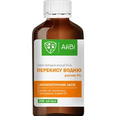 Перекис водню р-н 3% полим. флак. 200мл ТМ АйВі Віола