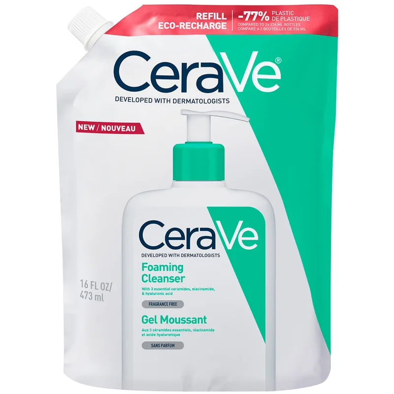 Гель CeraVe (Сераве) інтенсивний очищувальний для нормальної і жирної шкіри обличчя і тіла 473 мл (рефіл)