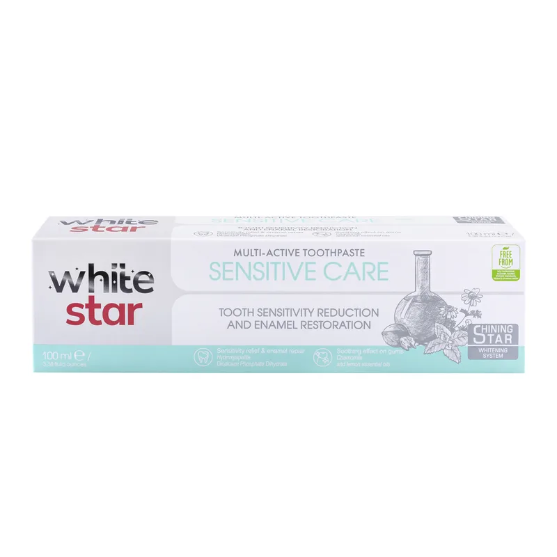 Зубна паста WHITE STAR (Вайт Старт) Sensitive Care зниження чутливості зубів та відновлення емалі 100 мл