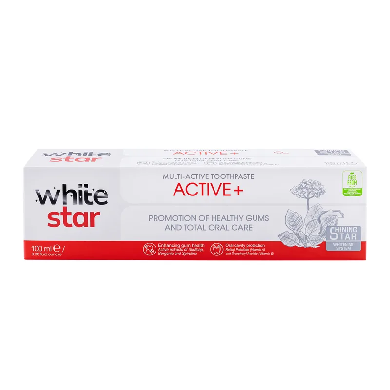 Зубна паста WHITE STAR (Вайт Старт) Active+ здоров’я ясен і комплексний догляд за порожниною рота 100 мл