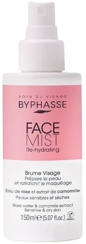 Face Mist Re-Hydrating - Dry and sensitive skin Освіжаючий та зволожуючий спрей для обличчя - Byphasse