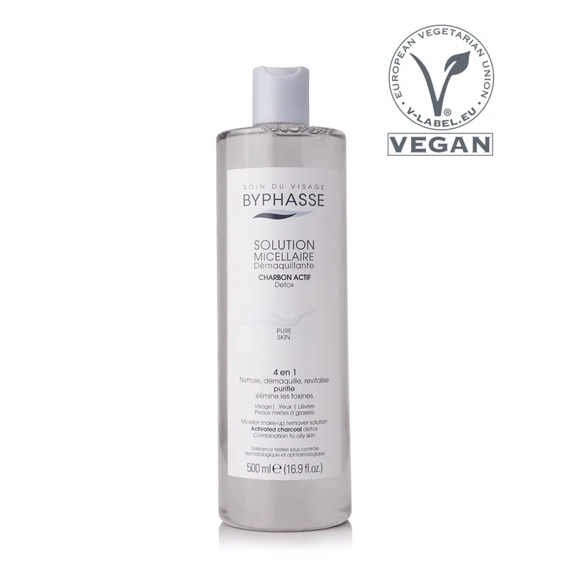 Micellar Make-up Remover Activated Charcoal Міцелярна вода з активованим бамбуковим вугіллям - Byphasse