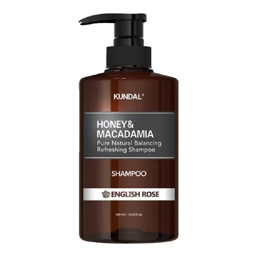 Натуральний шампунь для волосся з ароматом «English Rose» 500 мл KUNDAL honey & macadamia nature shampoo english rose