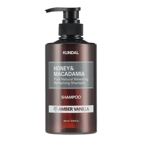 Натуральний шампунь для волосся з ароматом «Amber Vanilla» 500 мл KUNDAL honey & macadamia nature shampoo amber vanilla